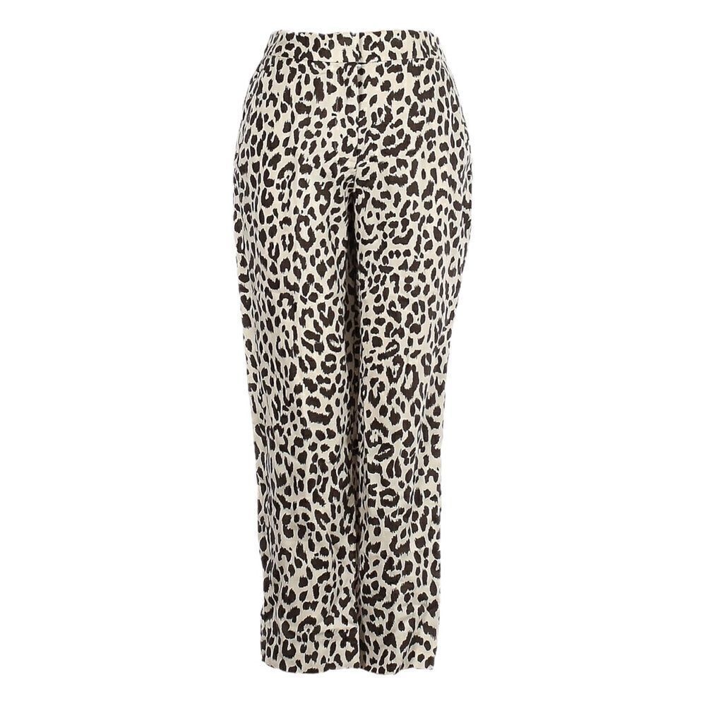 J.Crew Easy Linen Blend Leopard Print Ankle Pants Women’s 2 NWT Elastic Waist